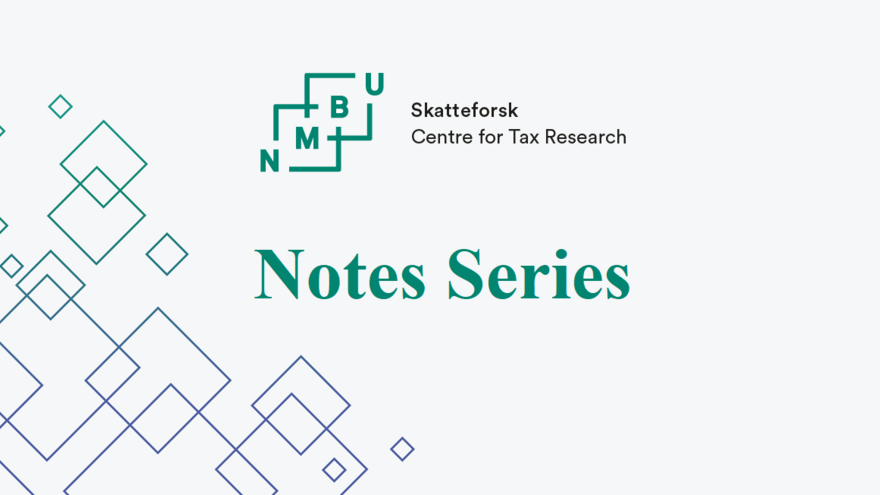 Skatteforsk Logo over a text saying "Notes Series"