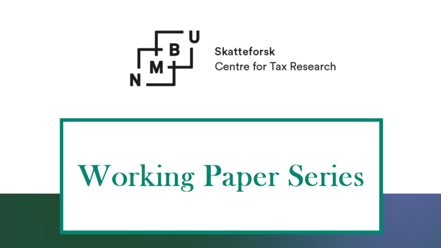 Working paper series