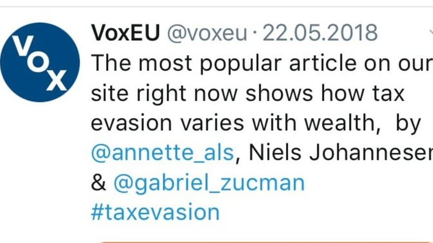 Tweet - VoxEU