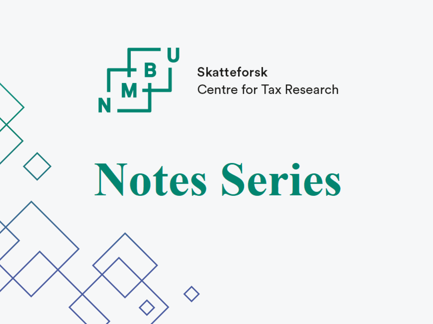 Skatteforsk Logo over a text saying "Notes Series"