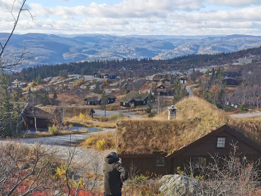 Hyttefelt i Flå, Norge.
