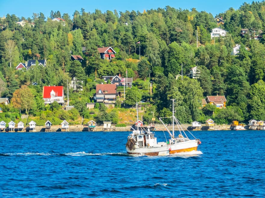 Båt i Oslofjorden. 